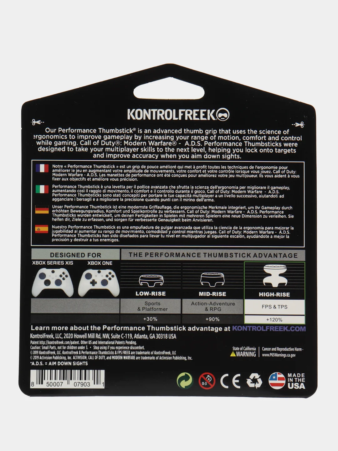 Индиго накладки на стики KontrolFreek XBOX ONE / SERIES