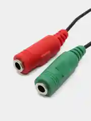 Разветвитель AUX для наушников с микрофоном для ноутбука, телефона, jack 3.5 мм