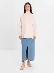 Молочный свитер оверсайз теплый, объемный, крупной вязки