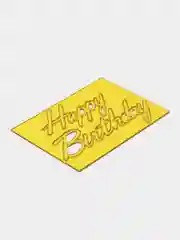 Горчичный топпер для украшения торта Happy birthday