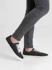 Черный кеды женские летние джинсовые
