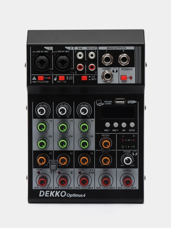 Микшерный пульт DEKKO F4A 4-канальный