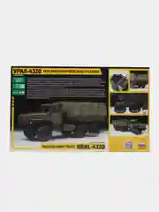 Черный сборная модель Советский грузовик "Урал-4320", масштабная 1:35, 1:100, пластик