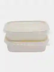 Белый контейнер для еды, ланч-бокс, коробка для продуктов, 2 шт