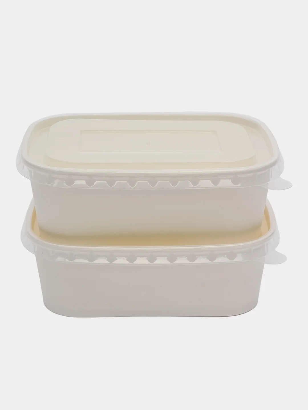 Кремовый контейнер для еды, ланч-бокс, коробка для продуктов, 2 шт