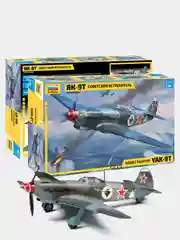 Черный сборная модель Советский истребитель Як-9Д и Як-9Т масштаб 1:48 КИТ, пластик