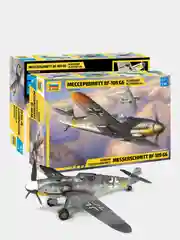 Черный сборная модель Самолет Мессершмитт "BF-109 F4" и "BF-109 G6" масштаб 1:48 КИТ пластик