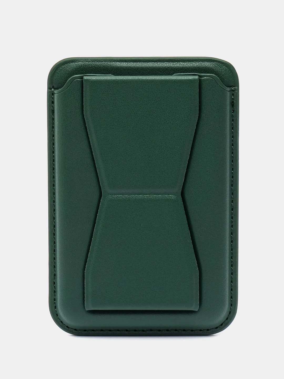 Зеленый картхолдер на iPhone, с поддержкой MagSafe Leather Wallet с подставкой