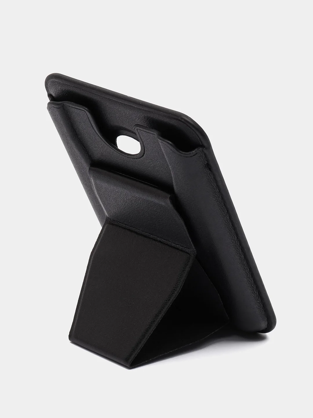 Черный картхолдер на iPhone, с поддержкой MagSafe Leather Wallet с подставкой