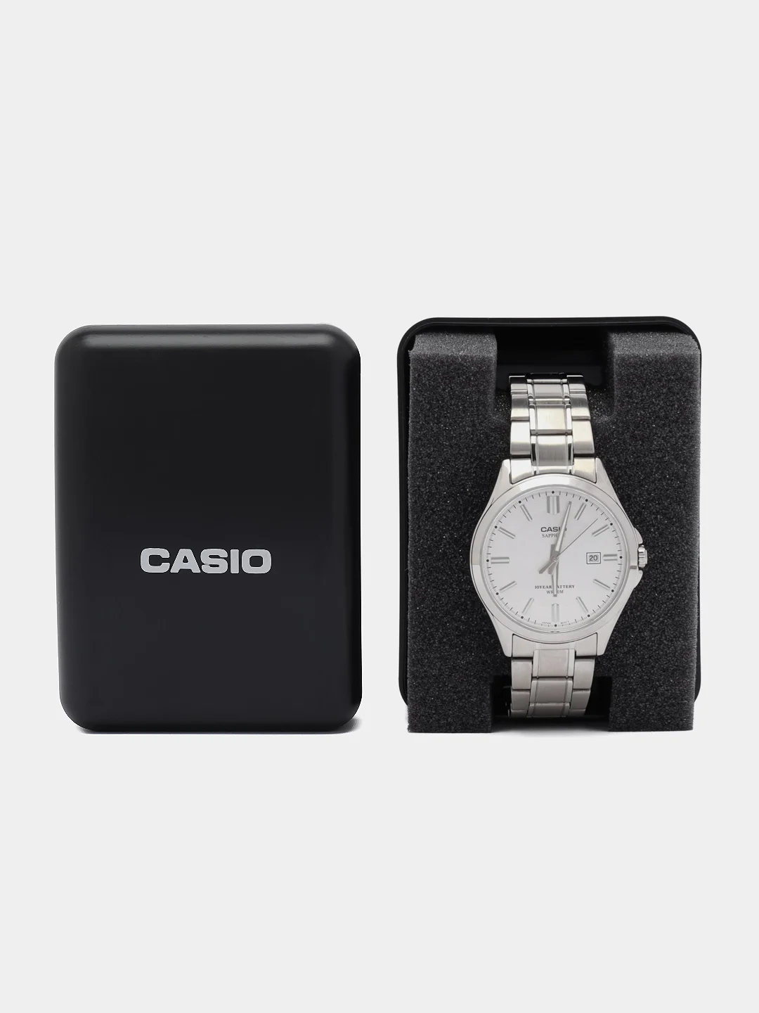 Серебряный часы CASIO MTS-100