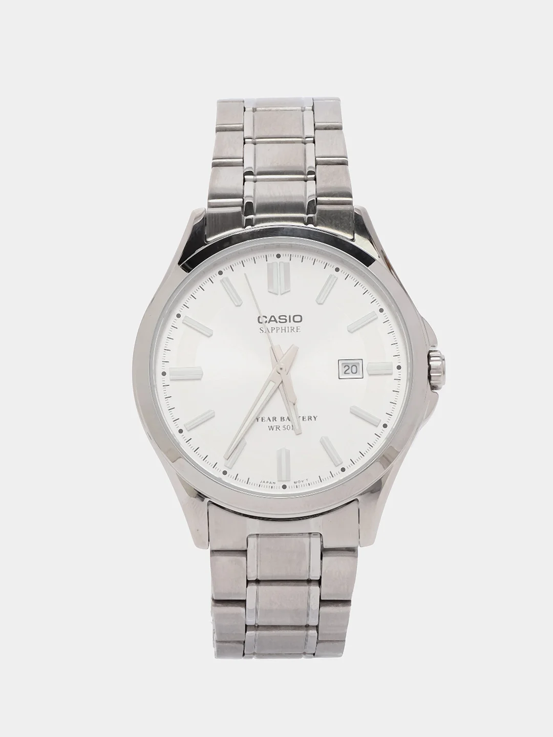 Серебряный часы CASIO MTS-100