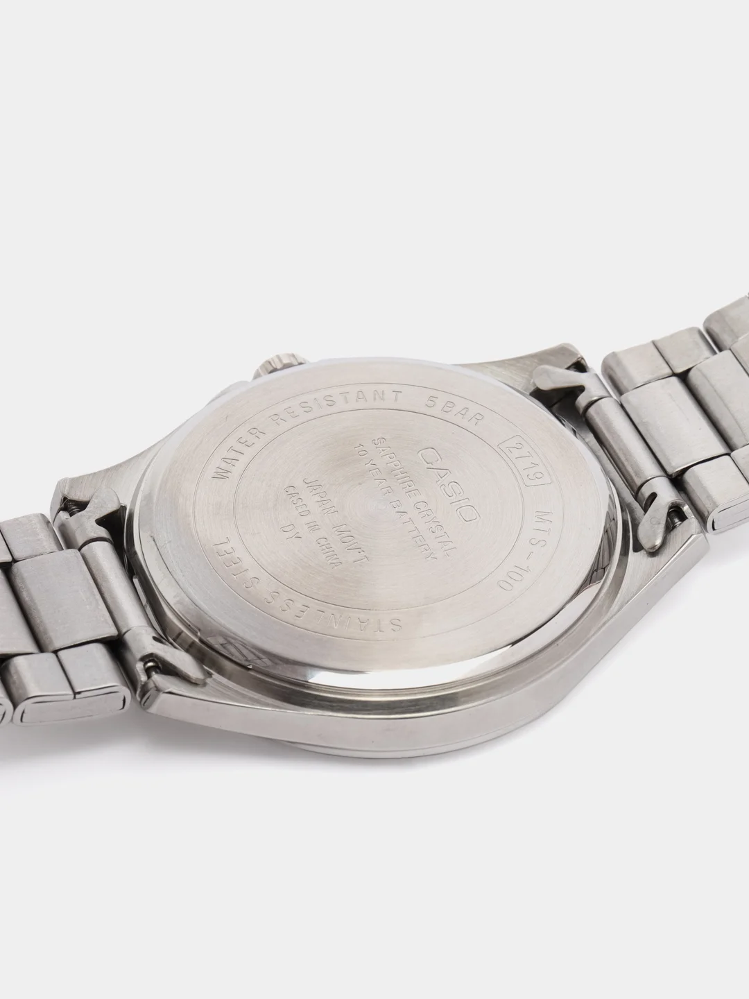 Серебряный часы CASIO MTS-100