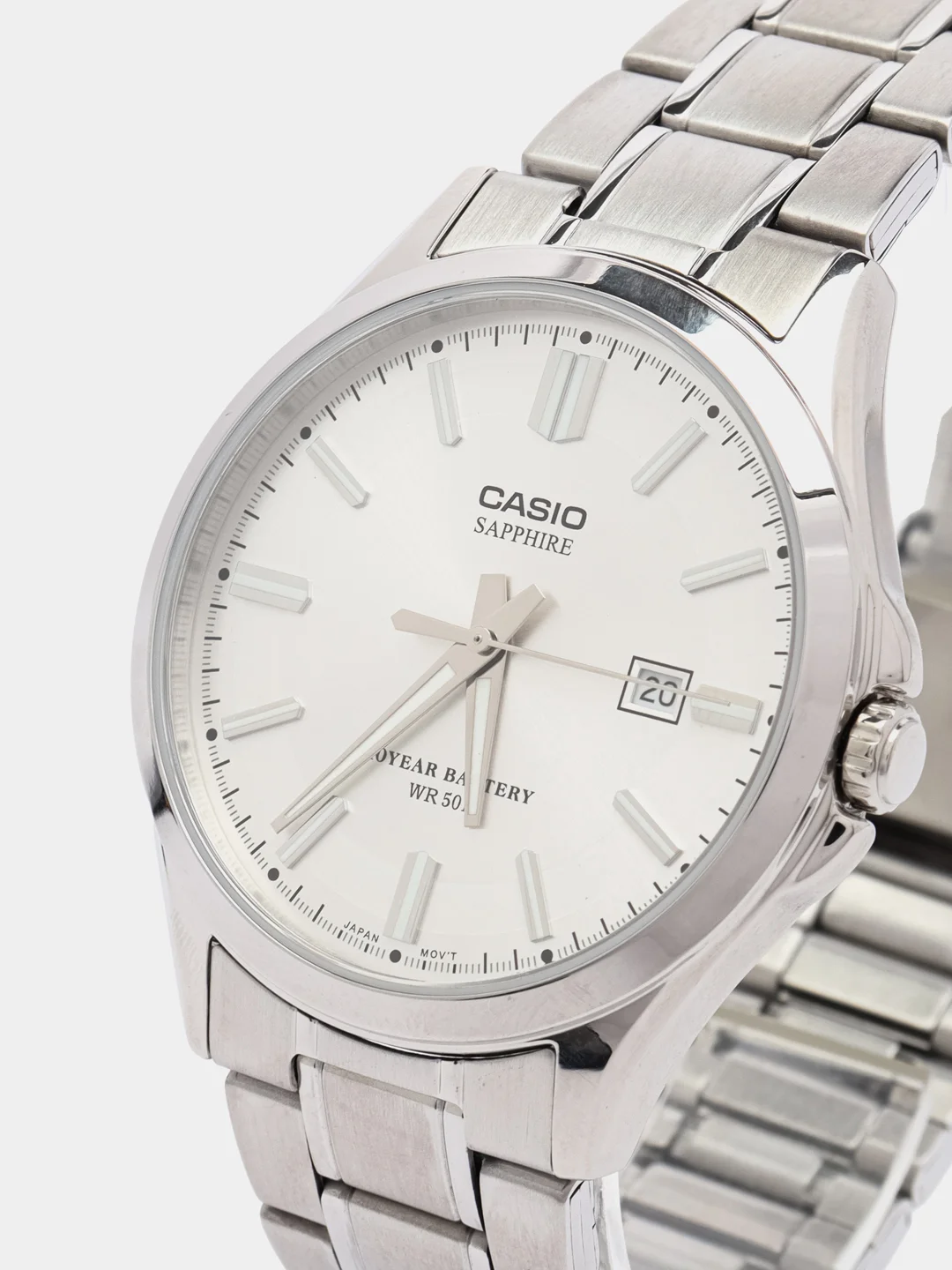 Серебряный часы CASIO MTS-100