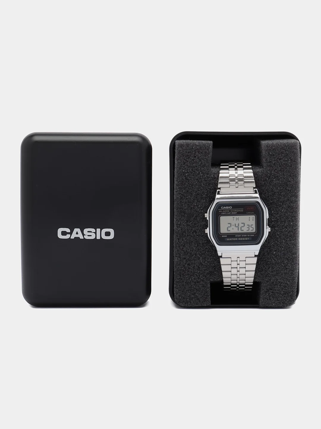 Серебряный часы электронные CASIO A-158WA