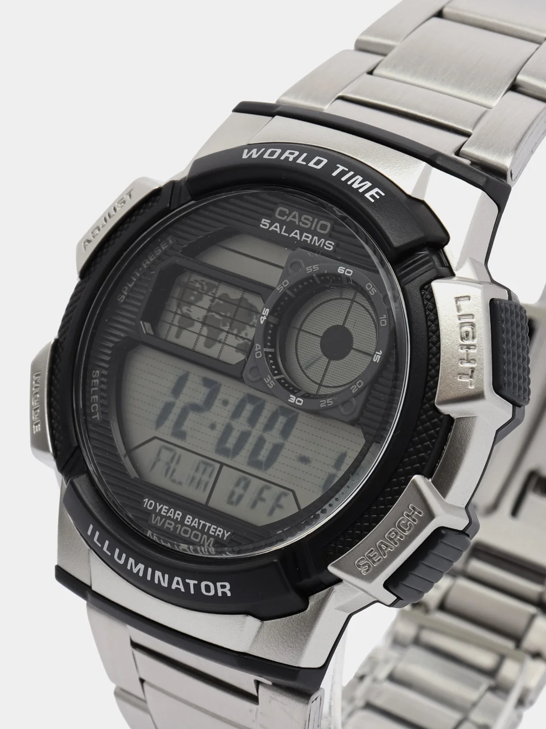 Серебряный часы электронные CASIO AE-1000