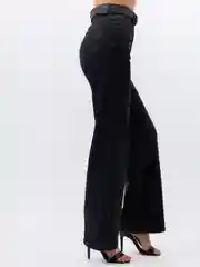 Тёмно-серый женские джинсы широкие wide leg трубы палаццо
