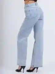 Голубой женские джинсы широкие wide leg трубы палаццо