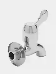 Белый кран для холодной воды, короткий излив, 1/2", цинк (с аэратором) водоразборный
