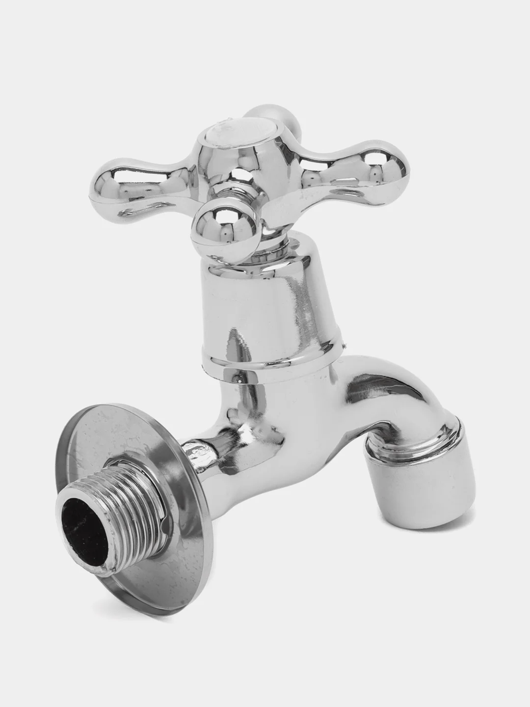 Серый кран для холодной воды, короткий излив, 1/2", цинк (с аэратором) водоразборный