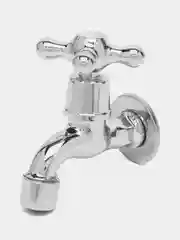 Серый кран для холодной воды, короткий излив, 1/2", цинк (с аэратором) водоразборный