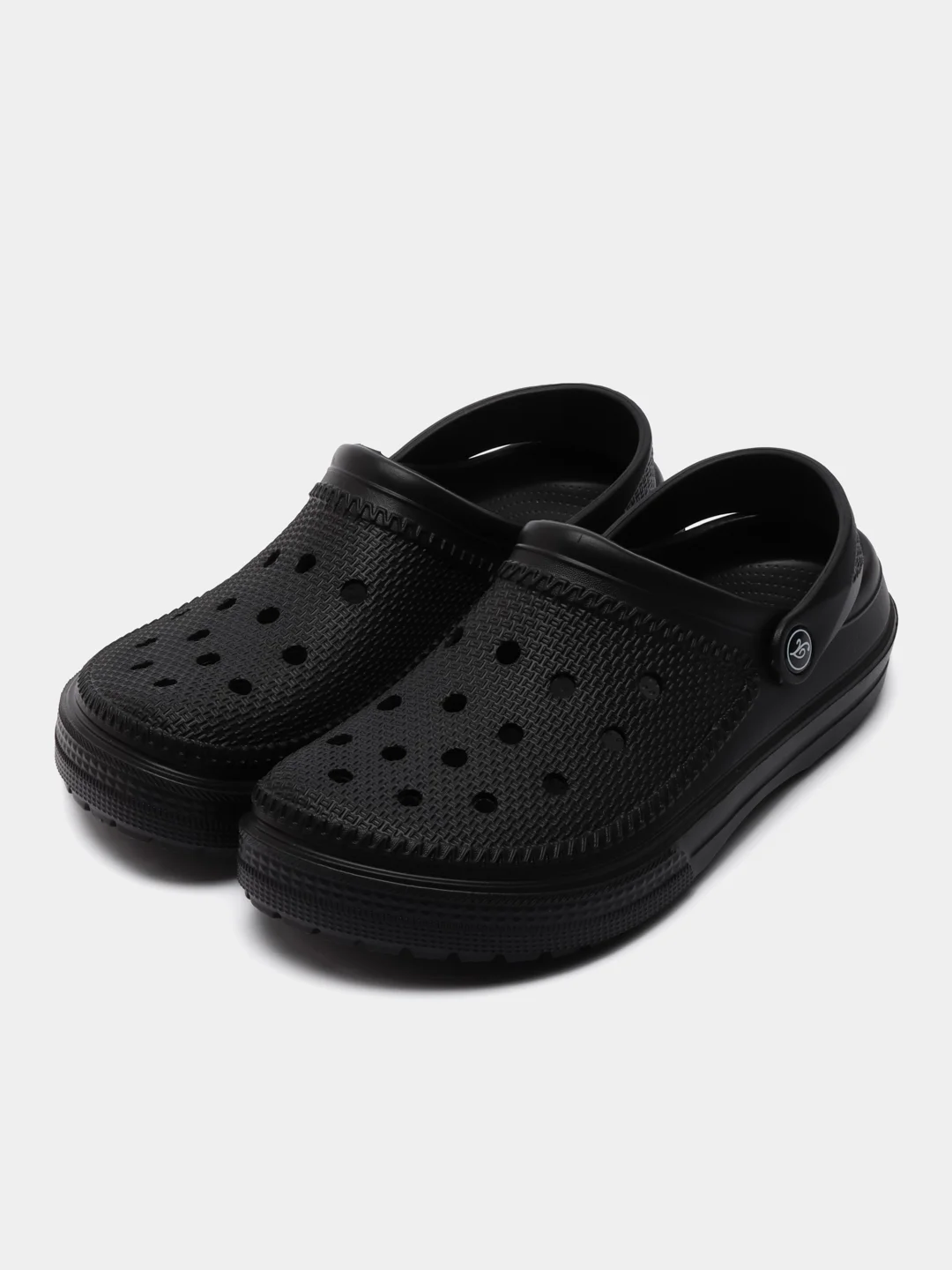 Черный сабо унисекс Leo Crocodile