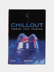 Уголь для кальяна CHILLOUT 1 кг., 25 мм.,72 шт