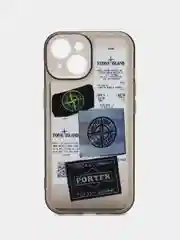 Золотистый хаки apple iPhone 15, Айфон 15 чехол матовый с обьемный с принтом для iPhone 15