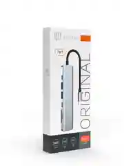 USB-концентратор 7 В 1, USB-C INPUT 65 W, HDMI 4K, USB-A 3.0, USB-A 2.0,USB-C,MICRO-SD, SD