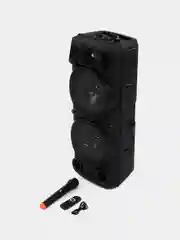 Музыкальная колонка напольная Bluetooth большая, c беспроводным микрофоном и светомузыкой