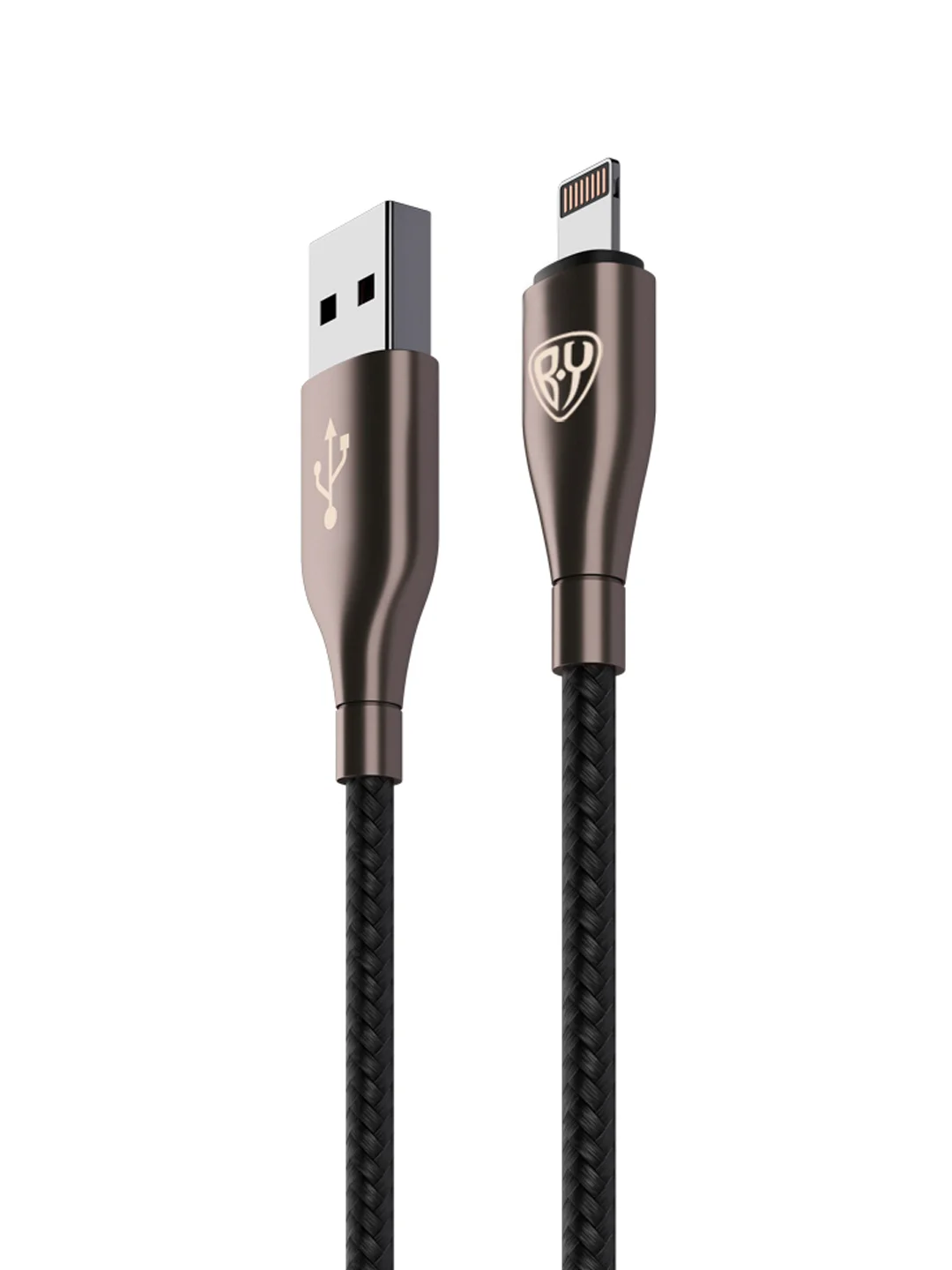 Кабель Lightning-USB для iPhone "Керамика", 1 метр,  2.4 А, быстрая зарядка, тканевый шнур