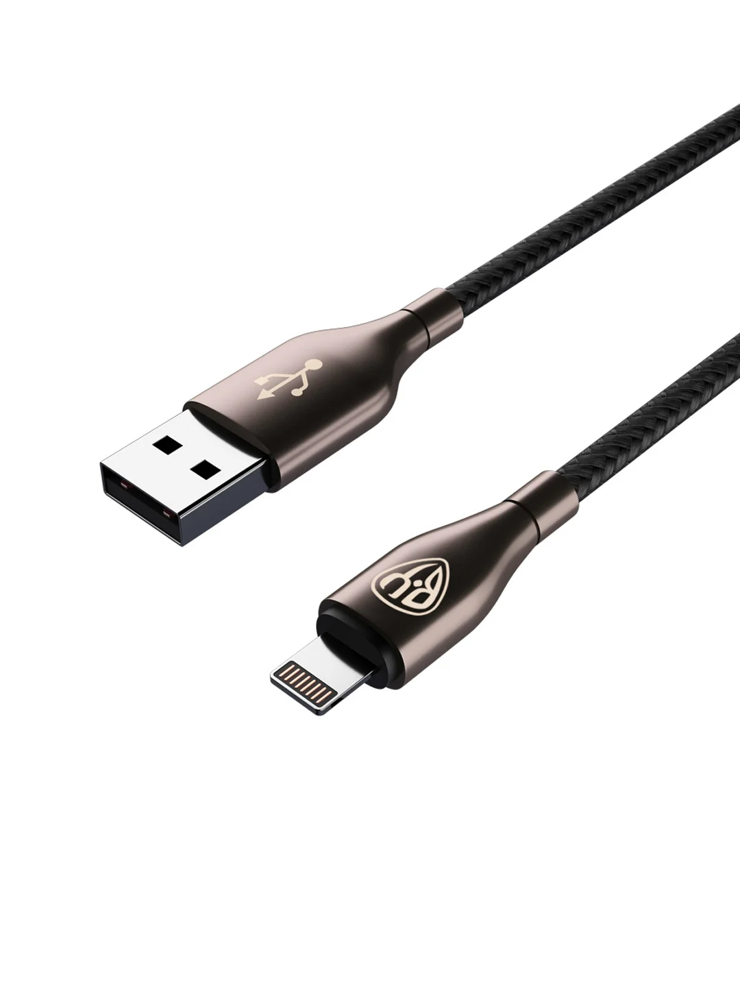 Кабель Lightning-USB для iPhone "Керамика", 1 метр,  2.4 А, быстрая зарядка, тканевый шнур