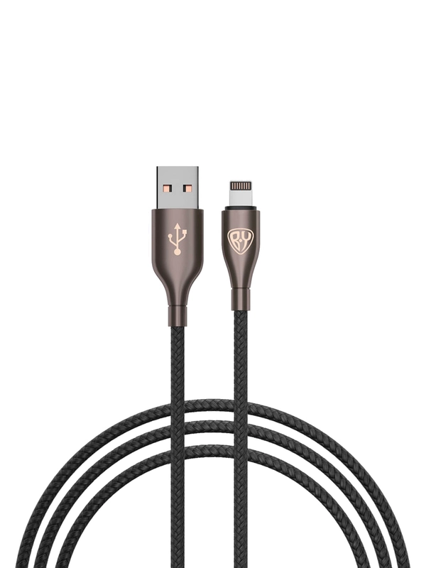 Кабель Lightning-USB для iPhone "Керамика", 1 метр,  2.4 А, быстрая зарядка, тканевый шнур