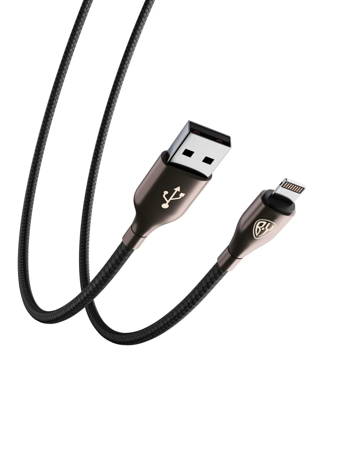Кабель Lightning-USB для iPhone "Керамика", 1 метр,  2.4 А, быстрая зарядка, тканевый шнур