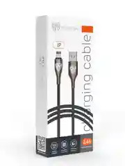 Кабель Lightning-USB для iPhone "Керамика", 1 метр,  2.4 А, быстрая зарядка, тканевый шнур