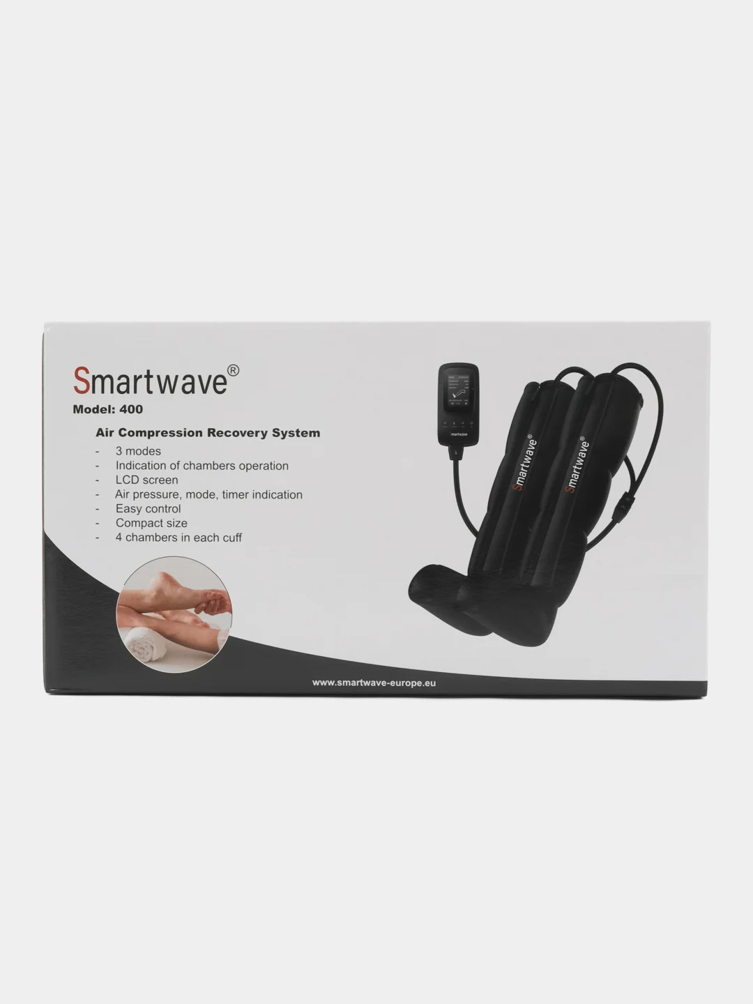 Массажер для ног, аппарат прессотерапии и лимфодренажа Smartwave 400, сумка в комплекте