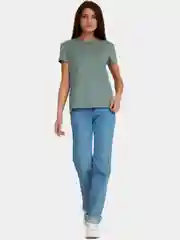 Мятный футболка женская, базовая, хлопок