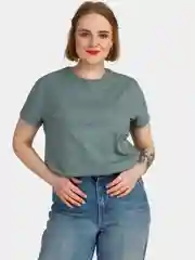 Мятный футболка женская, базовая, хлопок