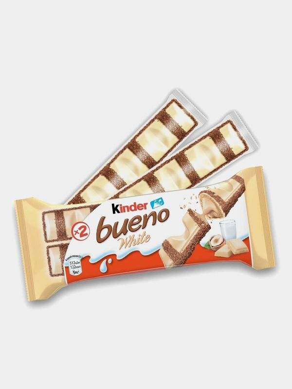 Вафли Kinder Bueno White, 39г, 10 штук
