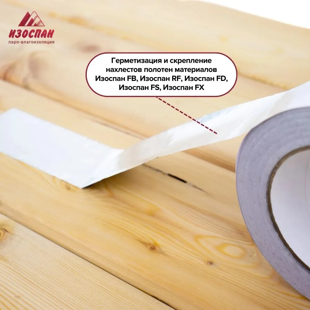 Клейкая алюминиевая лента Изоспан FL termo