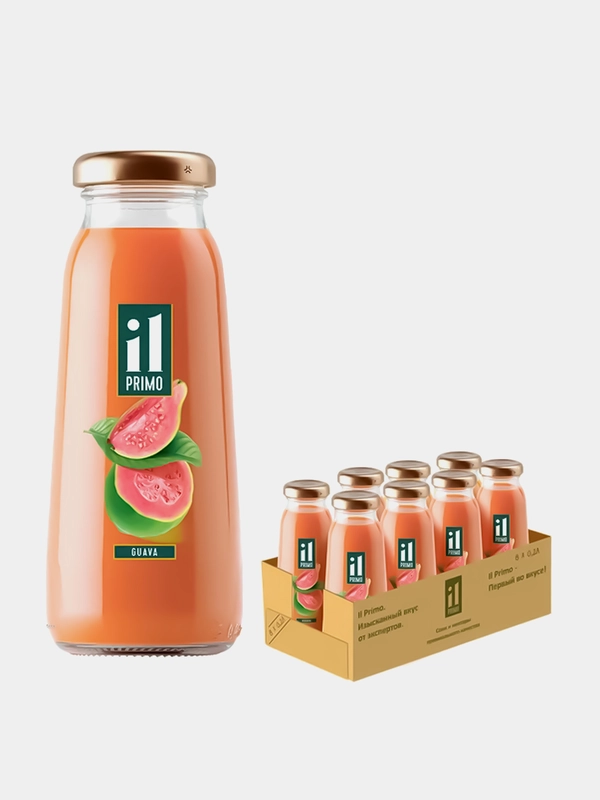 Нектар из гуавы IL PRIMO, с мякотью, 8 штук по 0,2 л