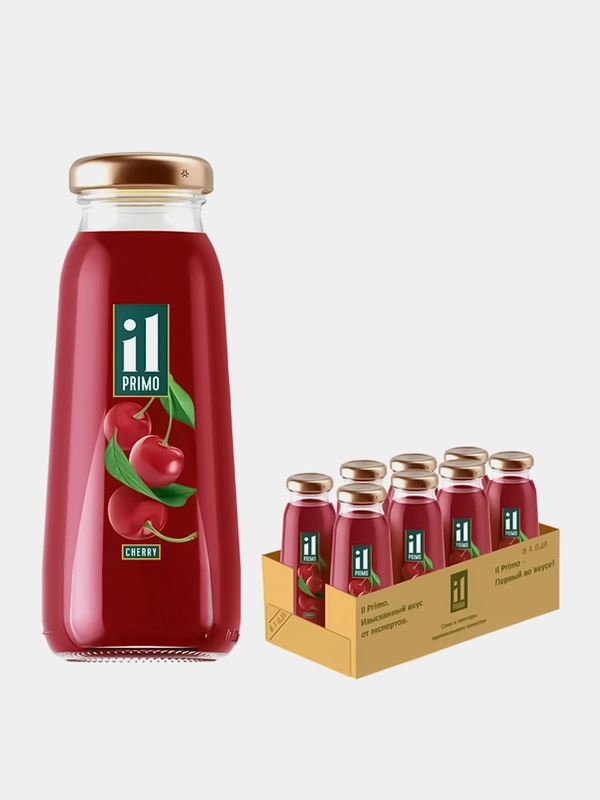 Нектар вишневый IL PRIMO, осветленный, 8 штук по 0,2 г