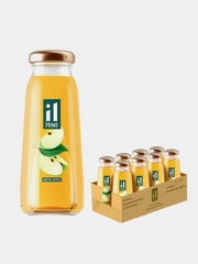 Сок яблочный IL PRIMO, из зеленых яблок, осветленный, восстановленный, 8 штук по 0,2 л