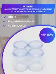 Защитные силиконовые накладки-протекторы на ножки стульев и столов, круглые