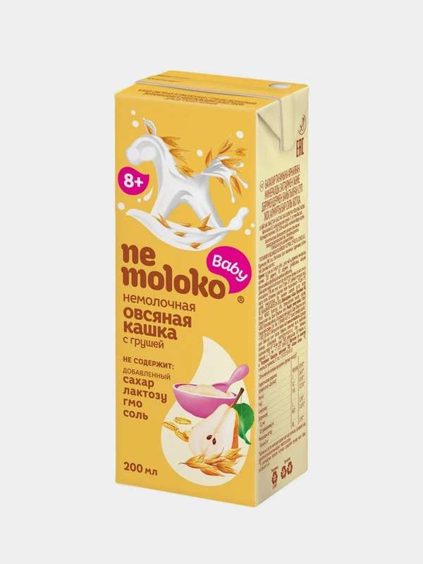 Каша овсяная безмолочная Nemoloko, с грушей, обогащенная, 14 штук по 0,2 г