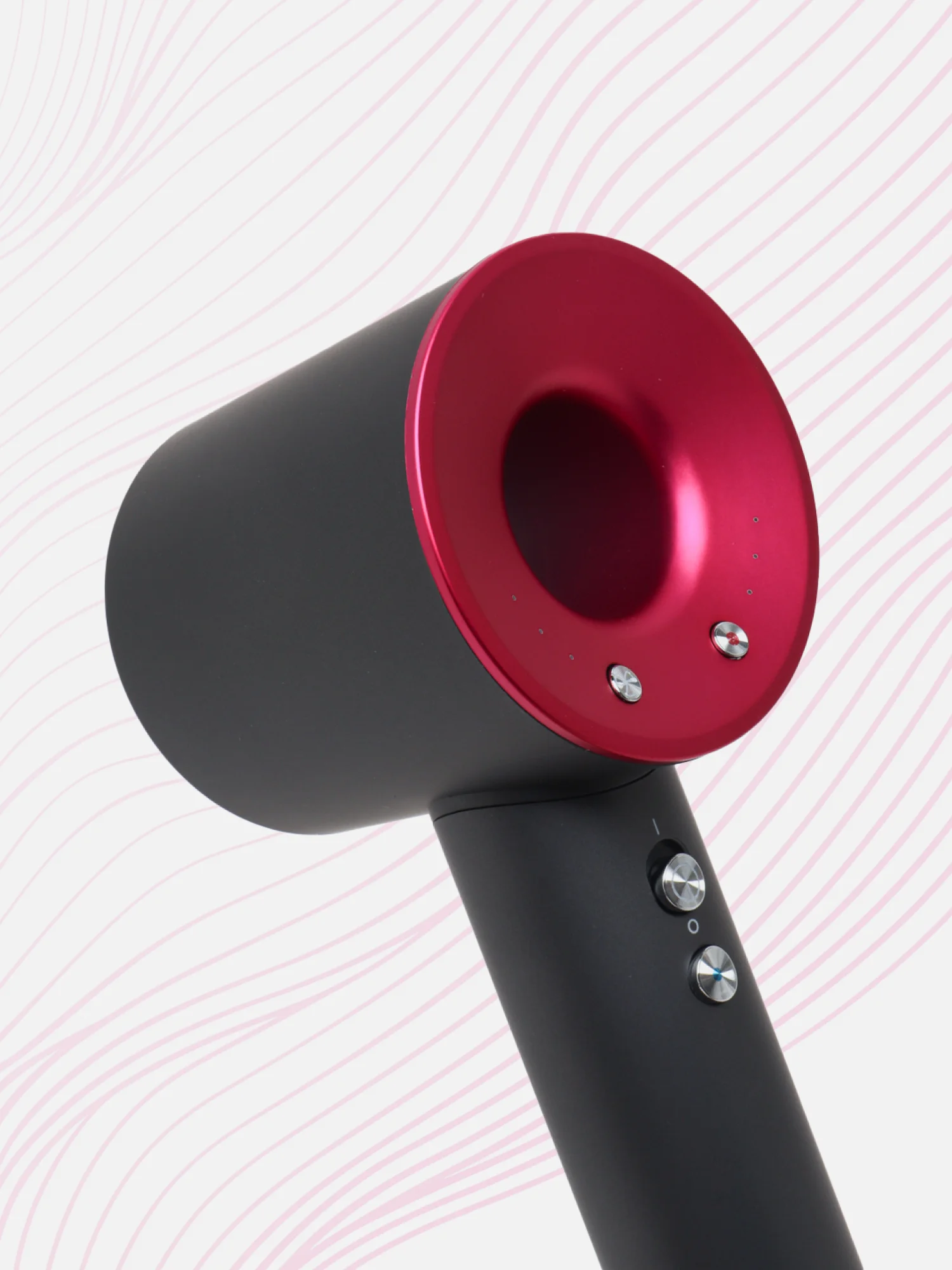 Тёмно-розовый фен Super Hair Dryer, для сушки и укладки волос, 5 в 1