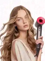 Тёмно-розовый фен Super Hair Dryer, для сушки и укладки волос, 5 в 1