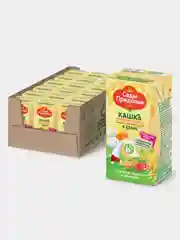 Каша безмолочная Сады Придонья "4 злака", с яблоком, бананом и малиной, 18 штук по 125 г