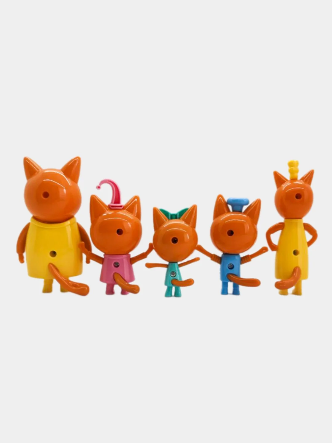 Оранжевый набор пластиковых фигурок Три Кота, 5 шт