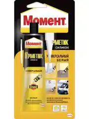Герметик силиконовый универсальный "Момент"(белый), 70 мл