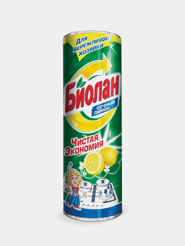 Чистящее средство БИОЛАН "Сочный лимон", порошкообразное, 400 г